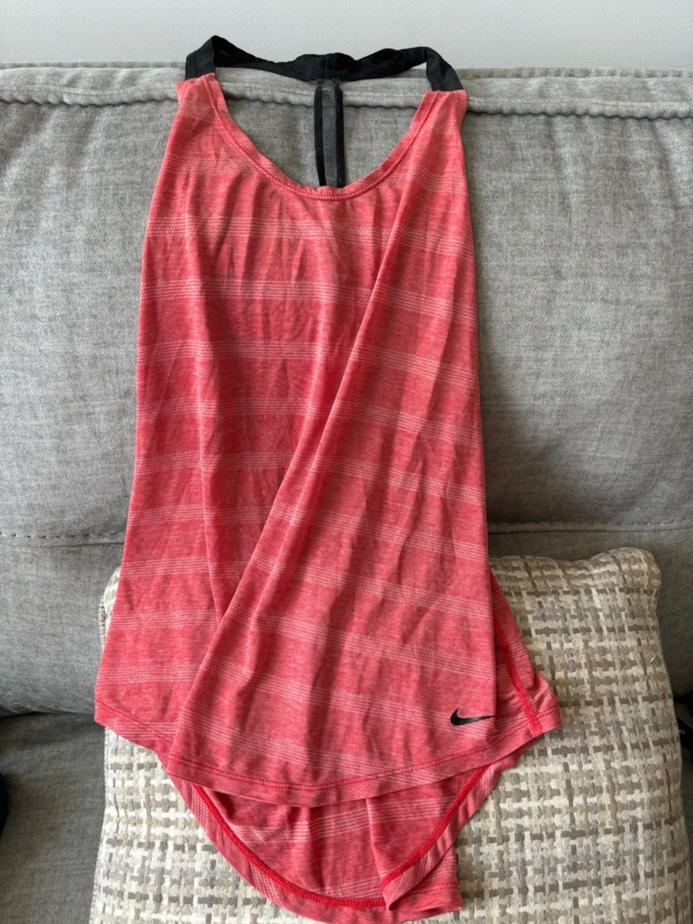 Nike Coral Pink & Black Racerback Swim Coverup Tank - Picture 4 of 4
